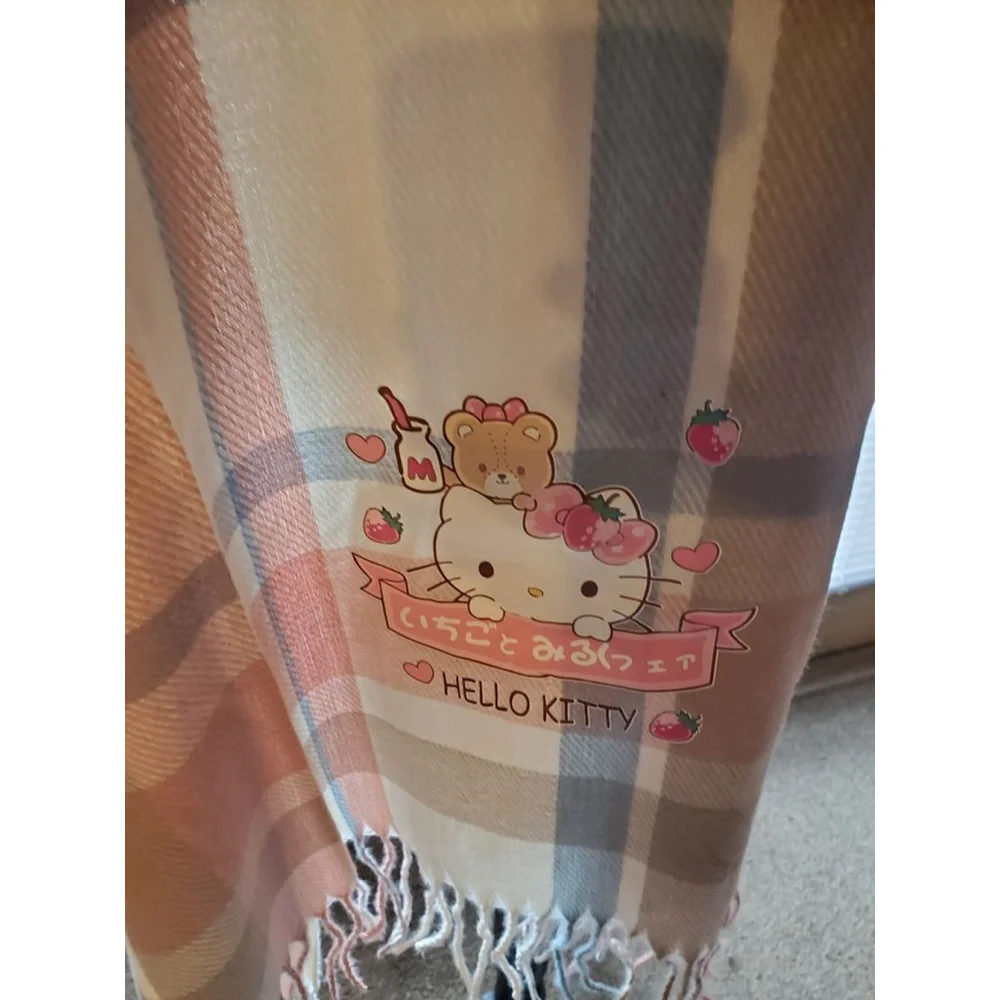 Plaid Hello Kitty Scarf 60x22
